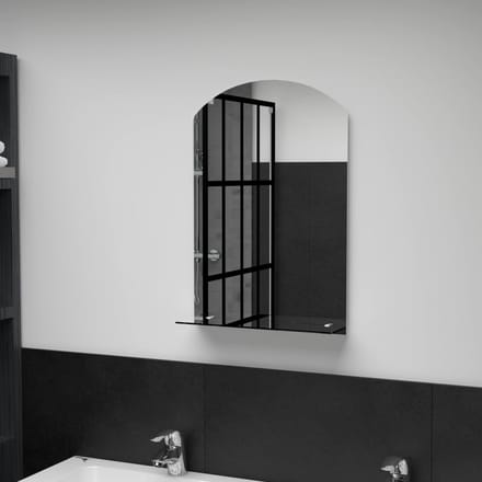 vidaXL - Wandspiegel - met - schap - 40x60 - cm - gehard - glas