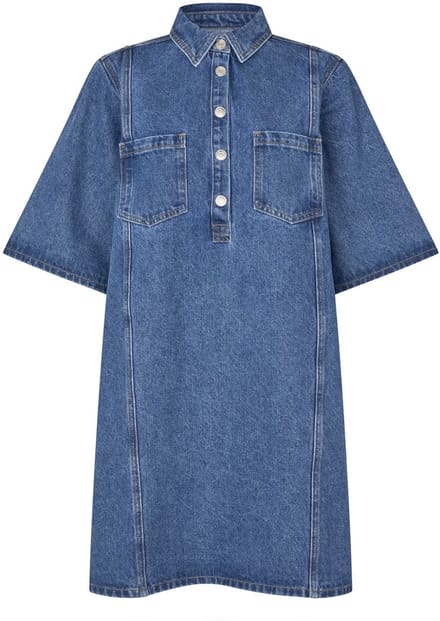 Lollys Laundry Mola - Jurk - Denim - Blauw - S