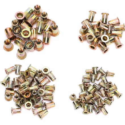 240 stuks M3 M4 M5 M6 Kleur Verzinkt Klinkmoeren Set Snel Klinken Hardware Accessoires