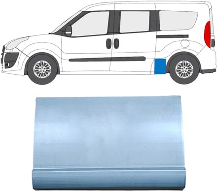 Reparatiepaneel achterspatbord voor Opel Combo D 2011-2018 / Links