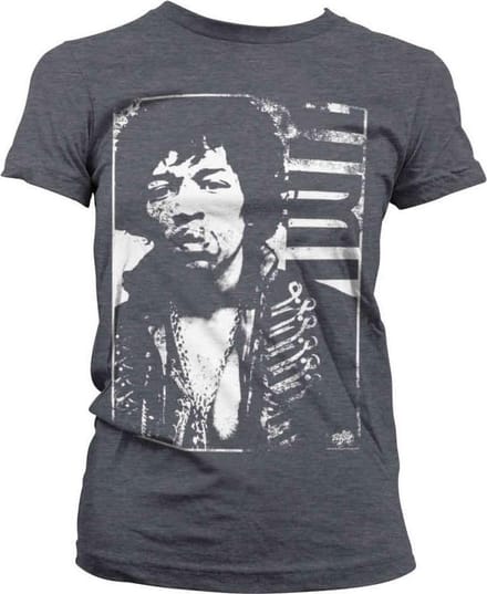Jimi Hendrix Dames Tshirt -S- Distressed Grijs