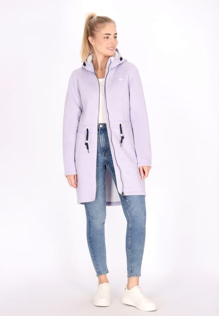 Schmuddelwedda Gebreide fleece jas Dames Grijsviolet gemêleerd