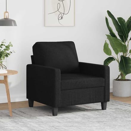 vidaXL - Fauteuil - 60 - cm - stof - zwart