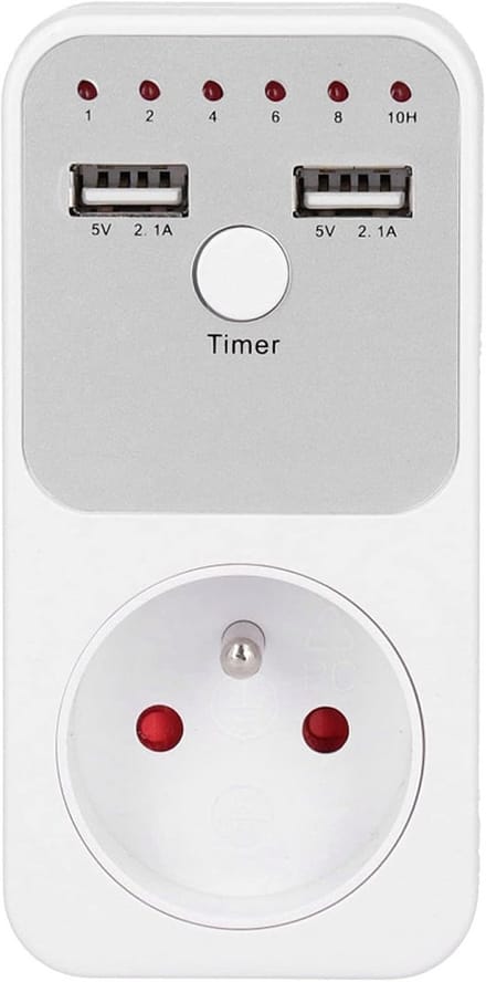 Digitale Countdown Timer Socket met USB-poort voor Apparaten