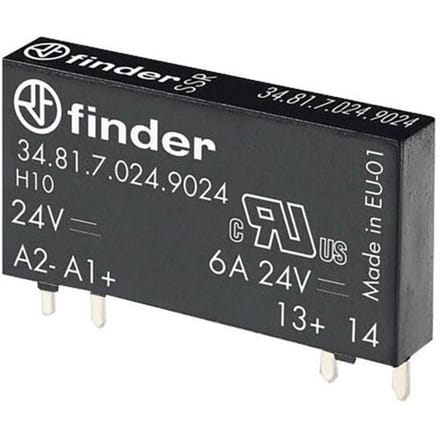 Finder Halfgeleiderrelais 34.81.7.060.9024 Schakelspanning (max.): 33 V/DC Direct schakelend 1 stuk(s)