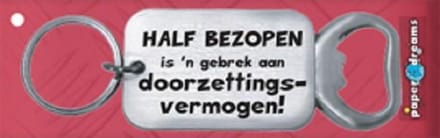 Sleutelhanger/opener Half Bezopen