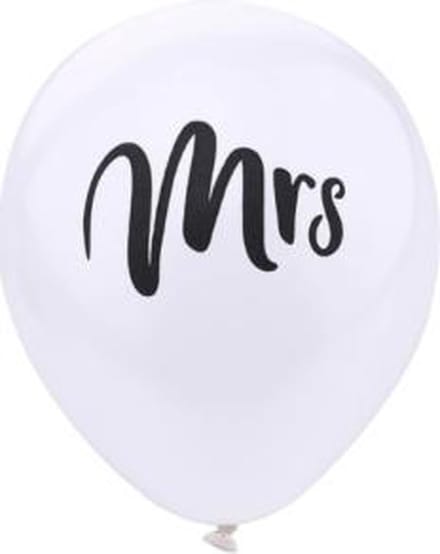 ballon huwelijk Mrs 10 stuks kindercrea