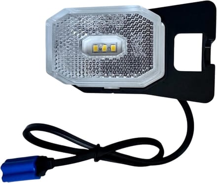 LED Breedtelicht - Omtreklicht Aanhanger - Veilig Verkeer - Snelaansluiting & EMC - 95mm Breed - Wit Glas