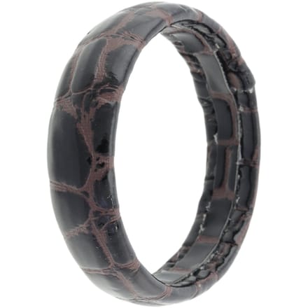 Behave – Armband – Chocoladebruin – Crocoprint – Glossy Look – Statement Sieraad