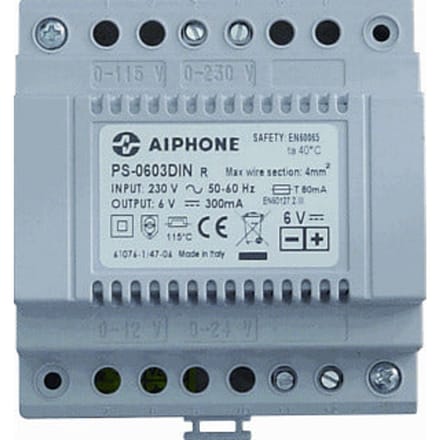 Aiphone PS Universele Voedingseenheid 6V 0.3A | PS-0603DIN
