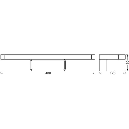 OSRAM LED wandlamp ORBIS DISC BAR, zwart, 40 cm, IP44 CCT