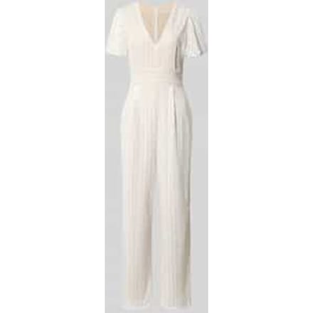 Jumpsuit met Ajourwerk en rugzijde Ritssluiting