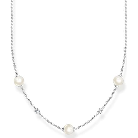 Thomas Sabo Dames-Ketting 925 Zilver Parel One Size 88478452