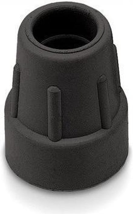 Dop Elleboogkruk / Wandelstok 22 mm Zwart - 2 stuks
