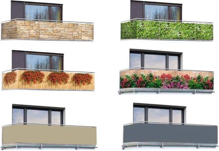 Maximex Balkonscherm Muurmotief - 85 x 500 cm - UV- en Weerbestendig