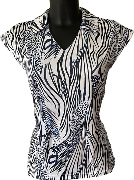 Func Factory dames polo Izze blue zebra maat 36
