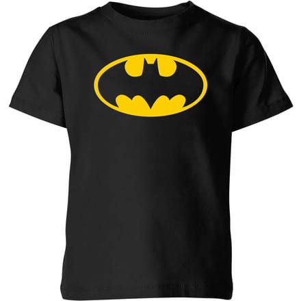 Justice League Batman Logo Kids' T-Shirt - Black - 146/152 (11-12 jaar)