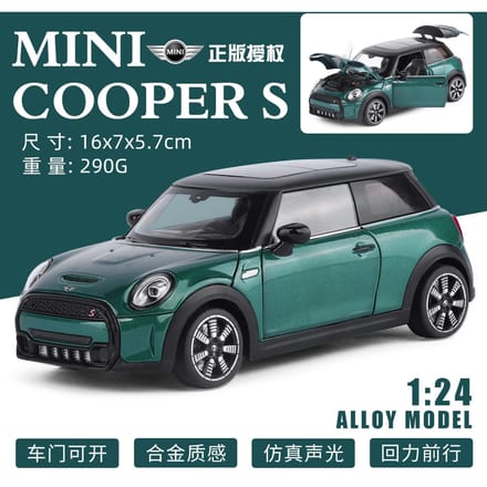 1:24 Bmw Mini Cooper S F56 Luxe Compacte Sport Hatchback Legering Metaal Diecast Modelauto Huisdecoratie Desktop Display Speelgoed