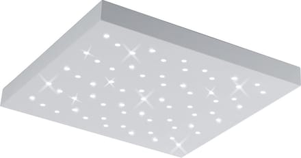 LED Plafondlamp - Plafondverlichting - Torna Tarza - 22W - Aanpasbare Kleur - Afstandsbediening - Dimbaar - Vierkant - Mat Wit - Aluminium