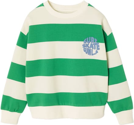 Vertbaudet Gestreept sweater voor jongens met geplaatst motief