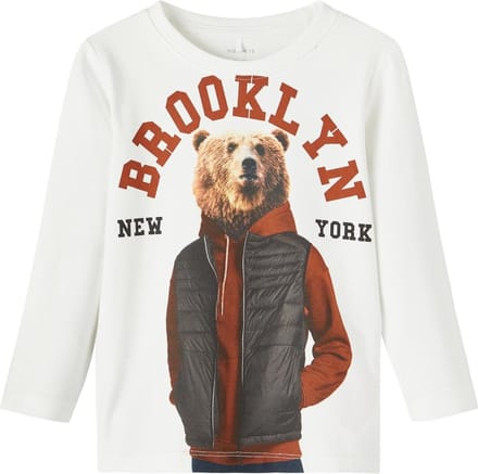 Name it Kinderkleding Jongens Longsleeve Tshirt Odd White Alyssum - 98