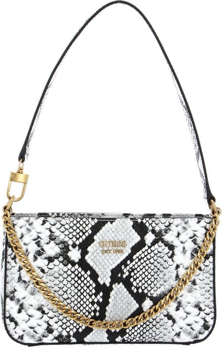 GUESS Schoudertas Avondtas Katey Mini Top Zip Shoulder Bag Natural Wit