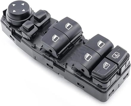 Raamheffer Schakelaar - Hoofdschakelaar Raambediening - Auto Onderdelen - Direct Plug-and-Play - 6 Pins - Zwart