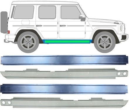 Frontruderamme voor Mercedes G-Class W460 W461 W463 1979-2017 / Set