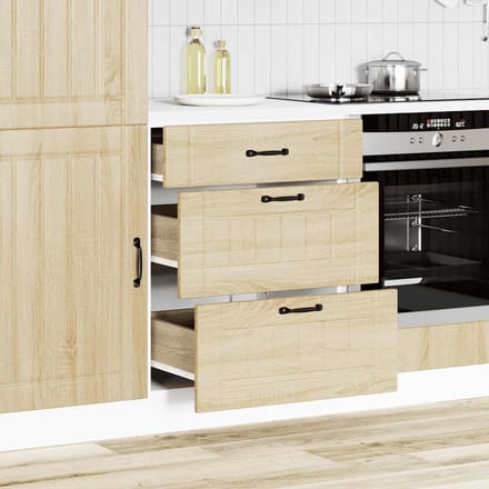 vidaXL - Onderkast - Lucca - bewerkt - hout - sonoma - eikenkleurig