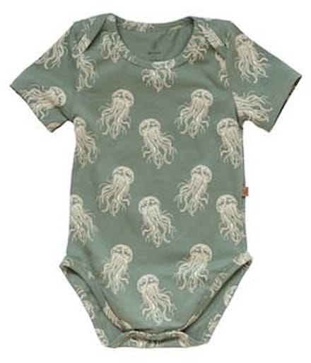 MXM Baby Romper- Korte mouwen- groen- Katoen- Stretch- print- maat 56