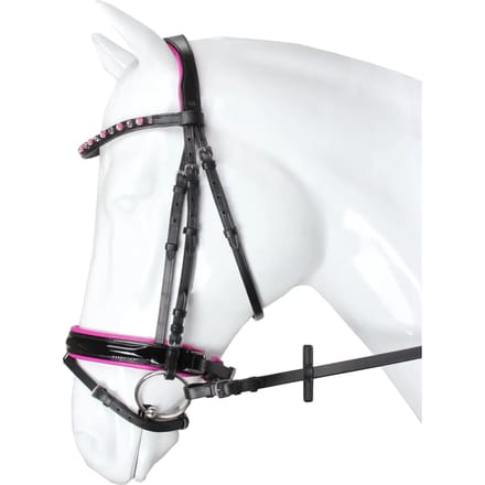 Horka Hoofdstel Flamingo Zwart-roze - pony