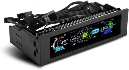 Regelaar voor 5 PC Ventilatoren met LCD Scherm en Temperatuursensor