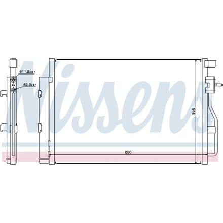 Condensator, airconditioning NISSENS 940246