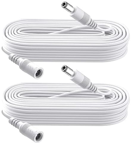 2-Pack 3m DC Verlengkabel 5.5mm x 2.1mm voor Beveiligingscamera's, DVR, Routers, Printers en LED Strips