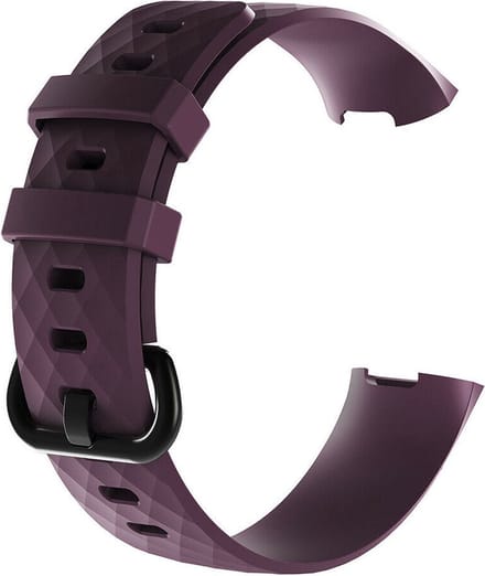 Go Go Gadget - Schubben Siliconen Bandje - Sportbandje - Fitbit Charge 3 & 4 - S/M - Paars