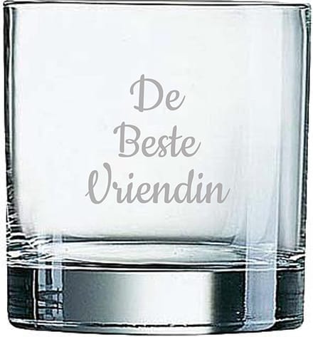 Gegraveerde Whiskeyglas 38cl De Beste Vriendin