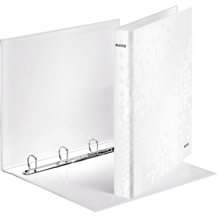 Leitz Wow Gelamineerde Ringband - 4-rings - Rugbreedte van 40mm - Wit