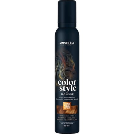 INDOLA Color Style Mousse Lichtbruin hazelnoot Haarkleuring Dames 200 ml