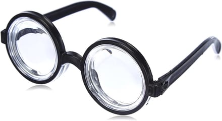 Zwarte Nerd Bril met Jampotglazen - Perfect voor Themafeesten en Carnaval
