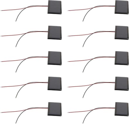 Zonnepanelen - Mini Zonnecellen - Doe-het-zelf Projecten - Compact Ontwerp - 68 x 37 mm - Zwart