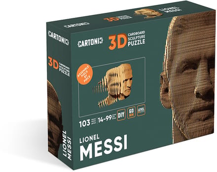 CARTONIC- Lionel Messi- 3D Puzzel-Speelgoed- Puzzel-DIY- Creatief- Karton- Kinderen en volwassen- 3D- puzzel