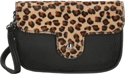 Charm London Elisa Schoudertas - 100% Leer - Leren Tas - Luipaard