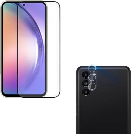 Volledige Screenprotector 2x en Camera lens protector 2x - Glasplaatje - Tempered glass Screen protector Geschikt voor: Samsung Galaxy A54 - Beschermglas