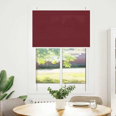 vidaXL - Plissé - rolgordijn - 85x100 - cm - stofbreedte - 84,4 - cm - bordeauxrood