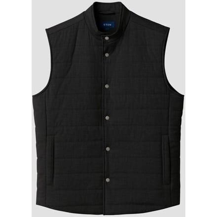 Eton Body-Warmer Padded Uni Color Button Collar Donker Grijs / male