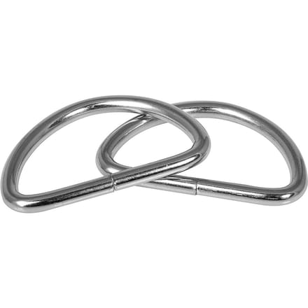 D-Ringen 40 mm zilverkleurig 2 st.