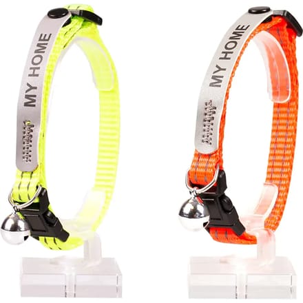 Duvo+ Kattenhalsband Reflecterend Uni Adres Oranje/geel - 20-30cm / 10mm