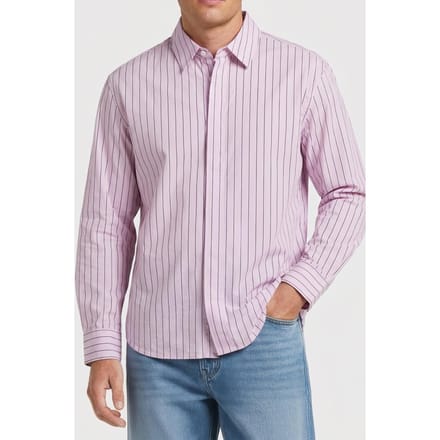 Calvin Klein Ls Multi Stripe Shirt Spring Lilac Taglia: S | Camicie Business Outlet | Uomo | Viola