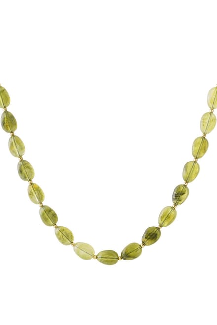 Bijoutheek Collier Statement Kralen Army Green