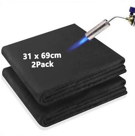 Vuurvaste Koolstofvezel Lasdeken - 2 Pack (12" x 27" ) voor Thuis en Buitengebruik
